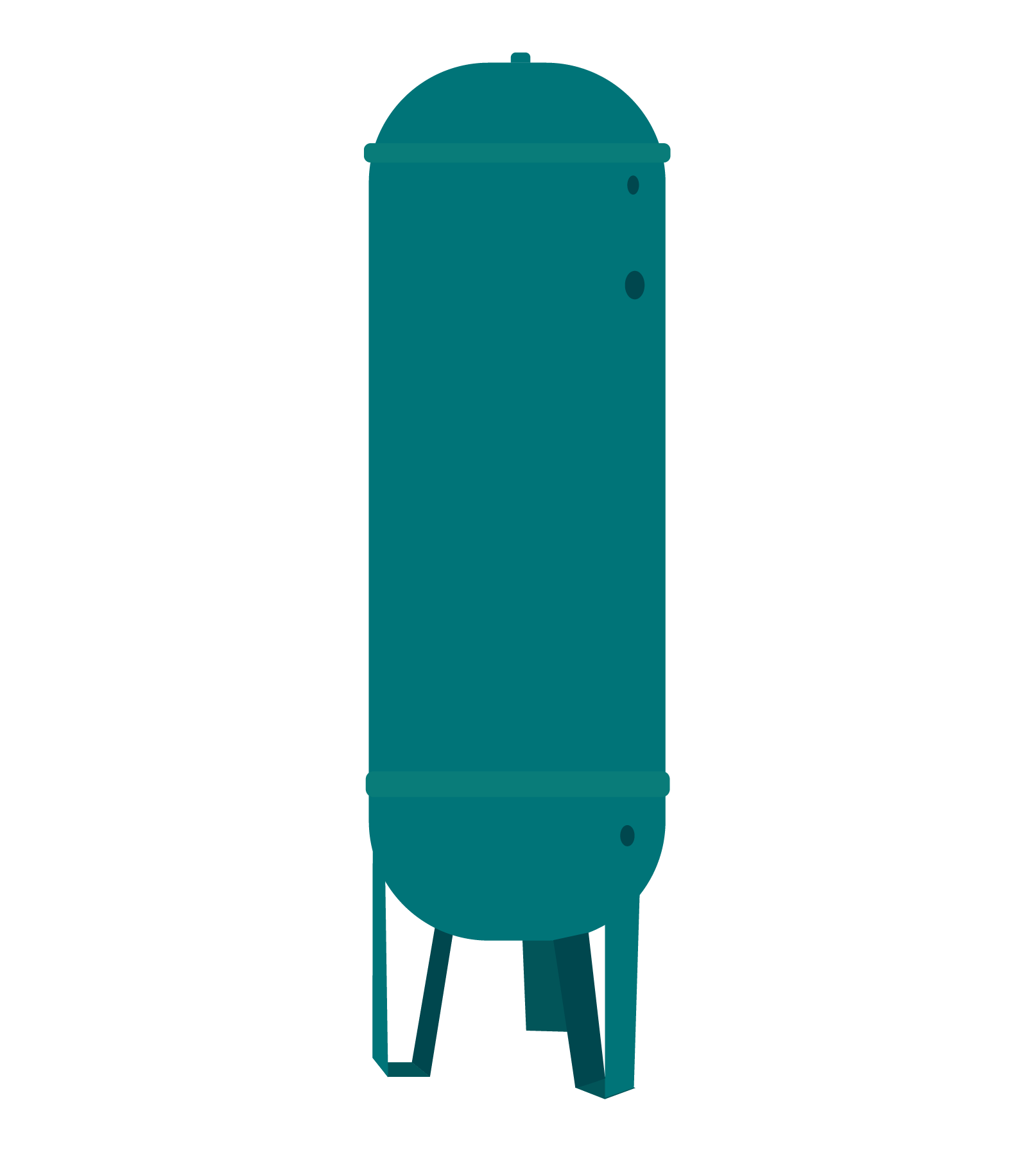Ícone ilustrado de um reservatório de ar (cilíndrico e metálico).